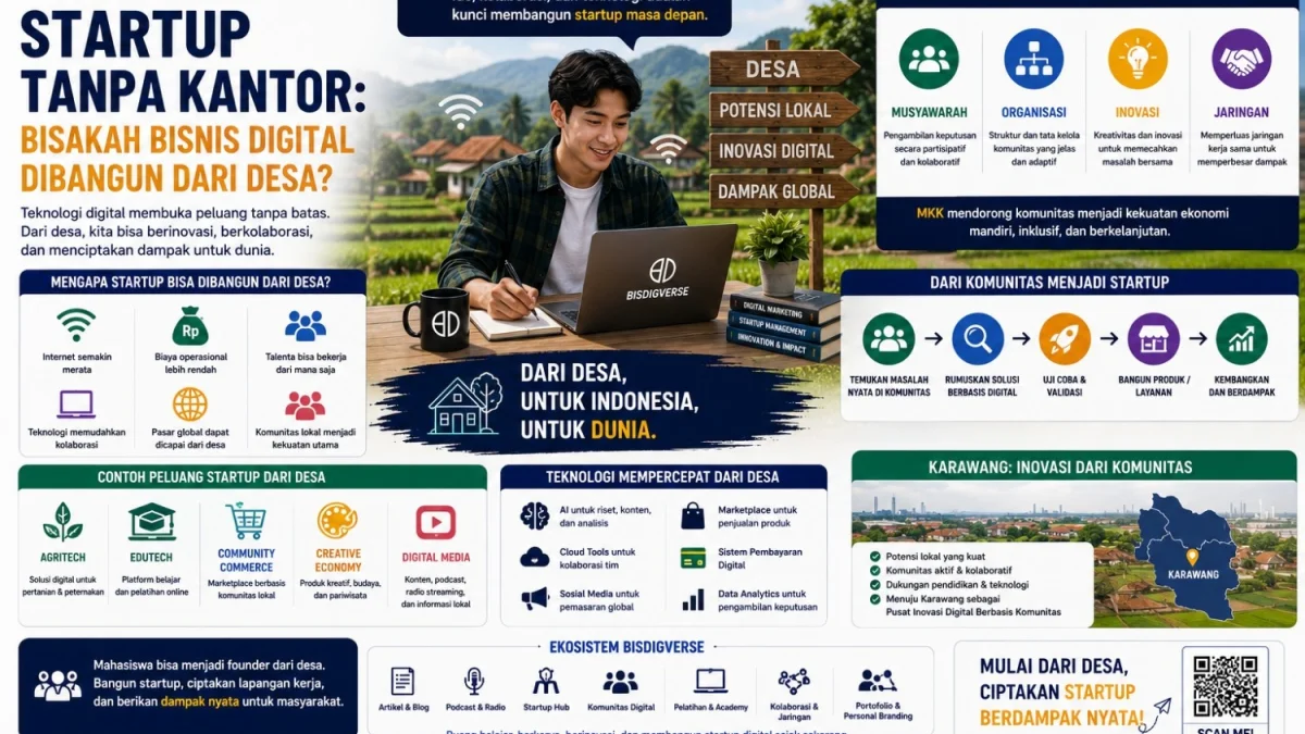 Startup Tanpa Kantor: Bisakah Bisnis Digital Dibangun dari Desa?