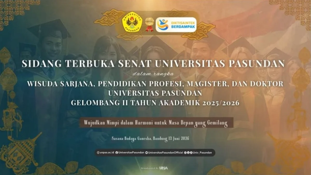 Sidang Terbuka Senat Universitas Pasundan Gelombang II 2025/2026 Digelar di Sabuga, Kaprodi Bisnis Digital Turut Hadir