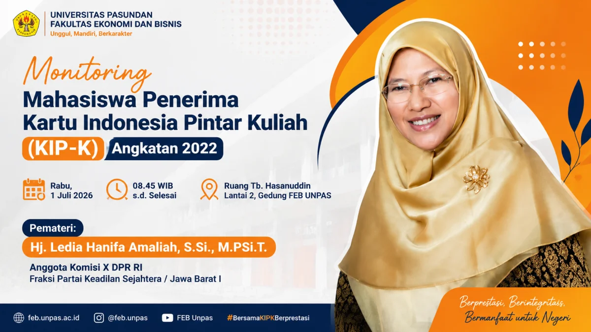 Monitoring KIP Kuliah 2022 FEB UNPAS: Perkuat Komitmen Prestasi dan Tanggung Jawab Mahasiswa Penerima Beasiswa