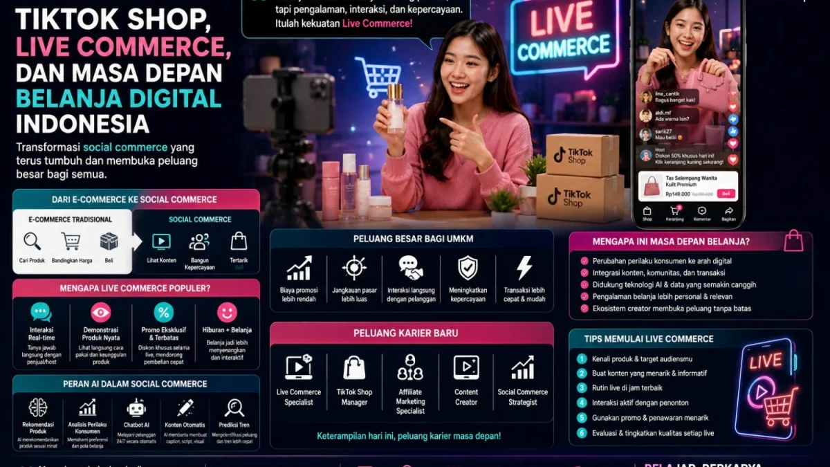 TikTok Shop, Live Commerce, dan Masa Depan Belanja Digital Indonesia