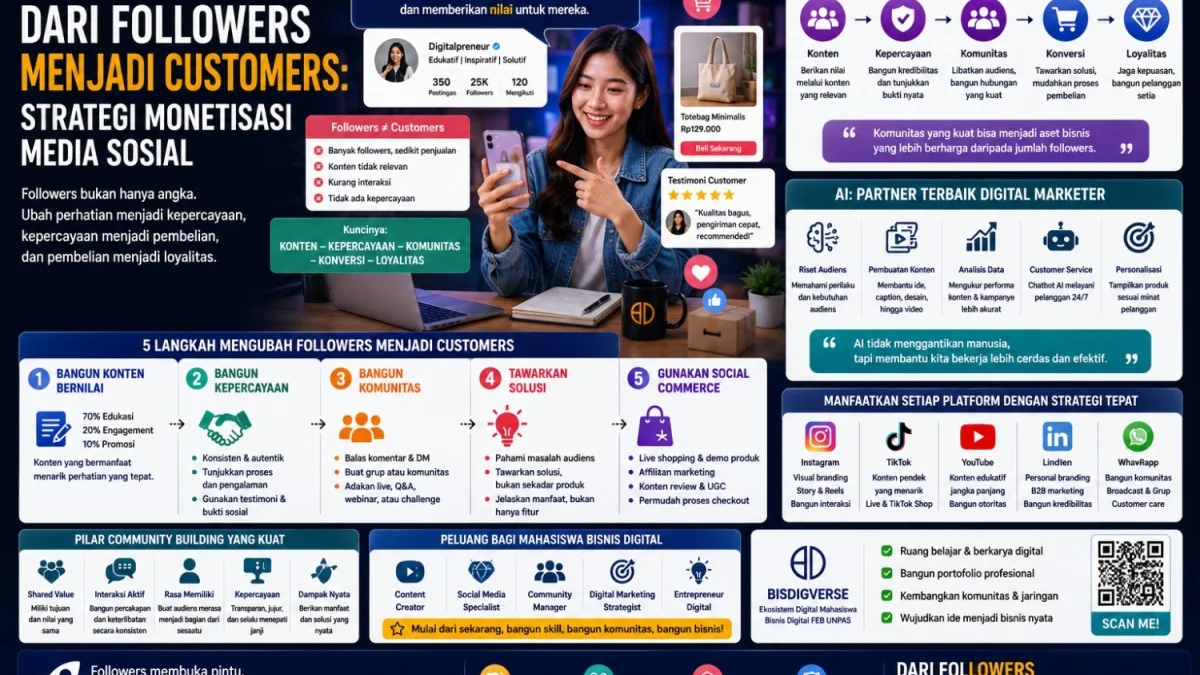 Dari Followers Menjadi Customers: Strategi Monetisasi Media Sosial di Era Digital